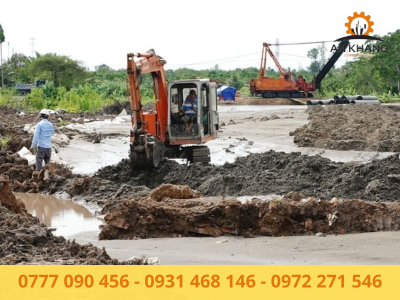 Quy trình san lấp mặt bằng nhanh chóng, an toàn tại Vận Tải An Khang