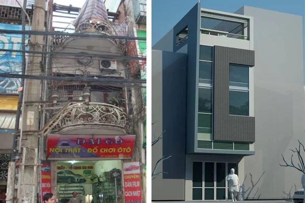 Cải tạo nhà 4 tầng gồm 5 hạng mục