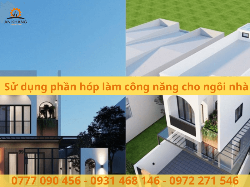 Sử dụng phần hóp làm công năng cho ngôi nhà