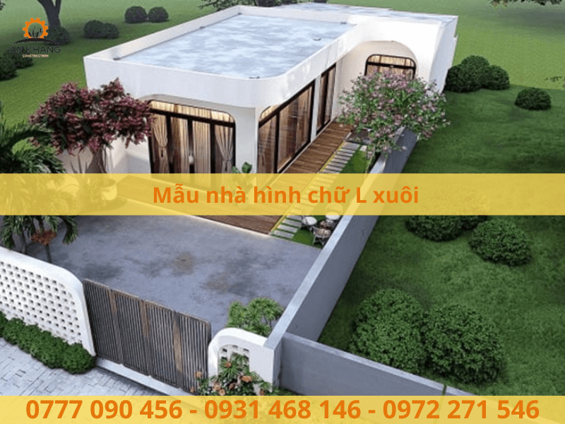 Mẫu nhà hình chữ L xuôi