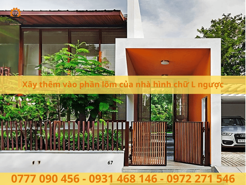 Xây thêm vào phần lõm của nhà hình chữ L ngược
