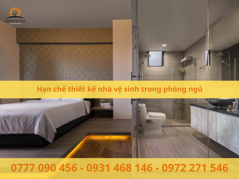 Hạn chế thiết kế nhà vệ sinh trong phòng ngủ