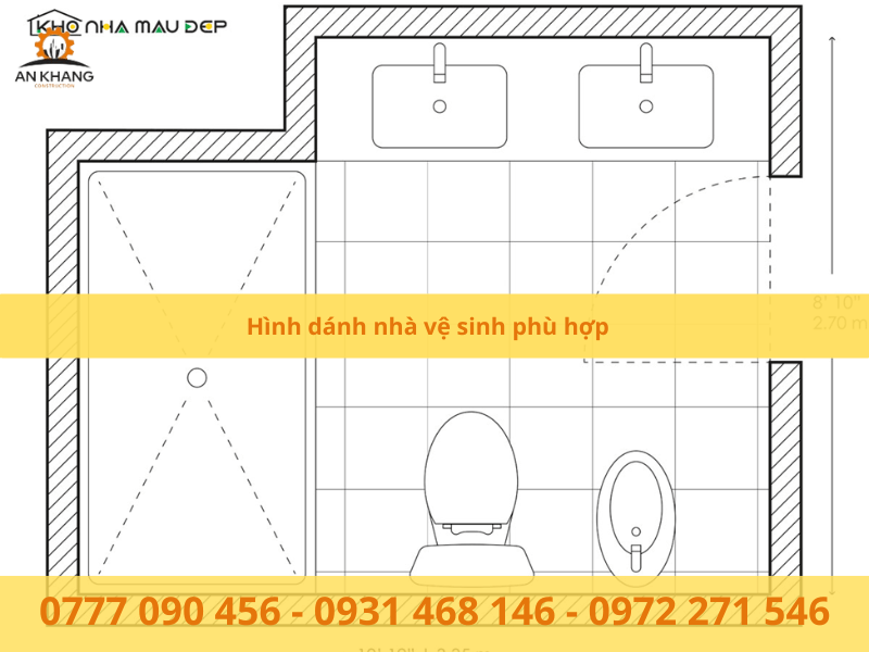 Hình dánh nhà vệ sinh phù hợp