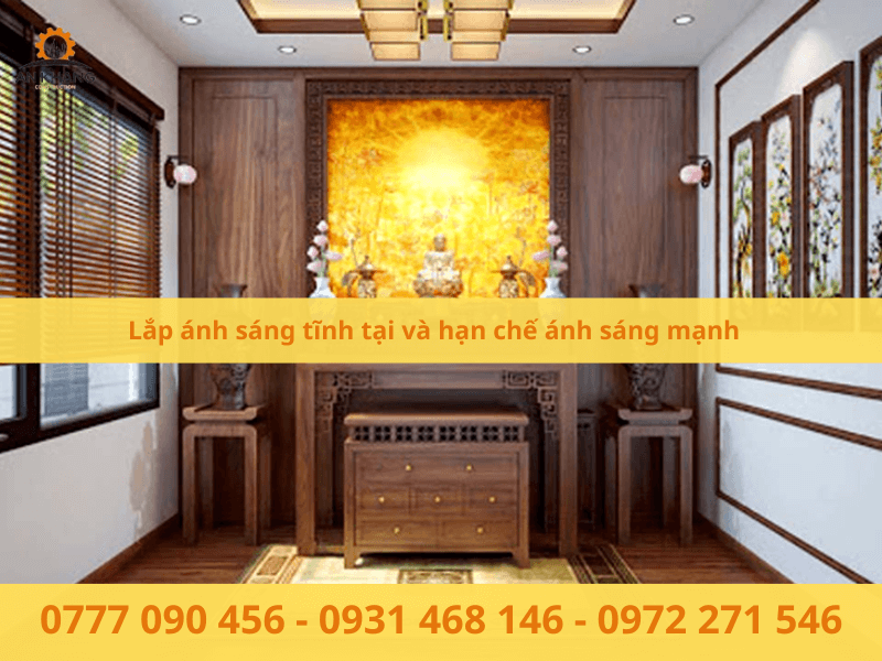 Lắp ánh sáng tĩnh tại và hạn chế ánh sáng mạnh
