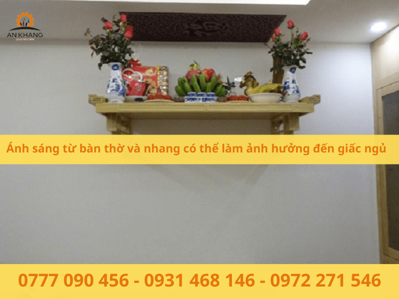 Ánh sáng từ bàn thờ và nhang có thể làm ảnh hưởng đến giấc ngủ