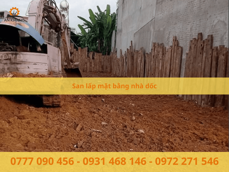 San lấp mặt bằng nhà dốc
