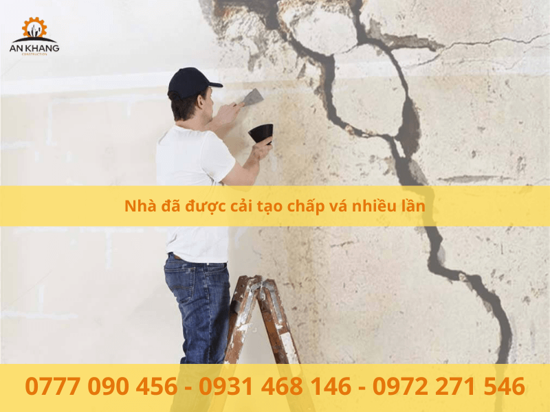 Nhà đã được cải tạo chấp vá nhiều lần