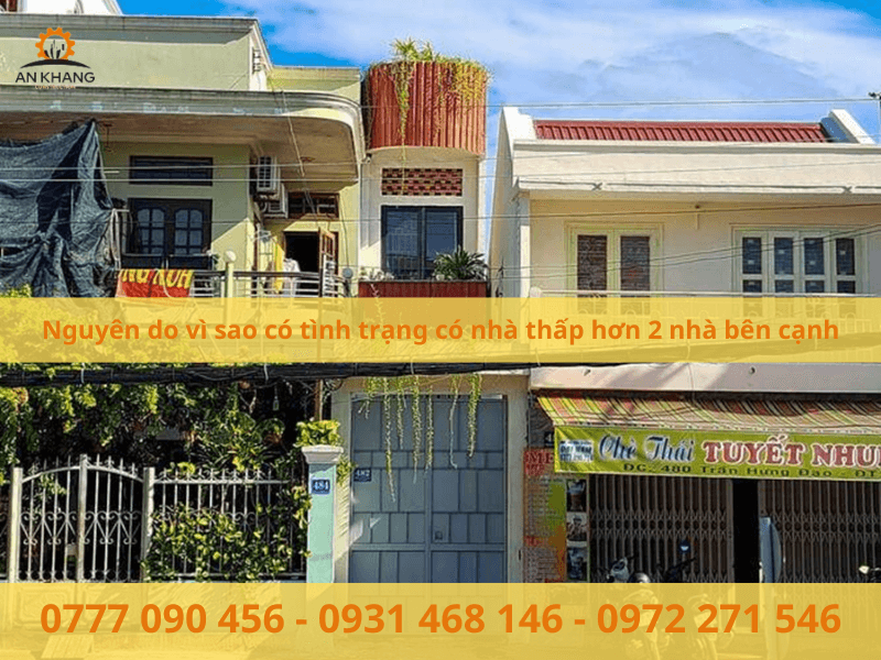 Nguyên do vì sao có tình trạng có nhà thấp hơn 2 nhà bên cạnh
