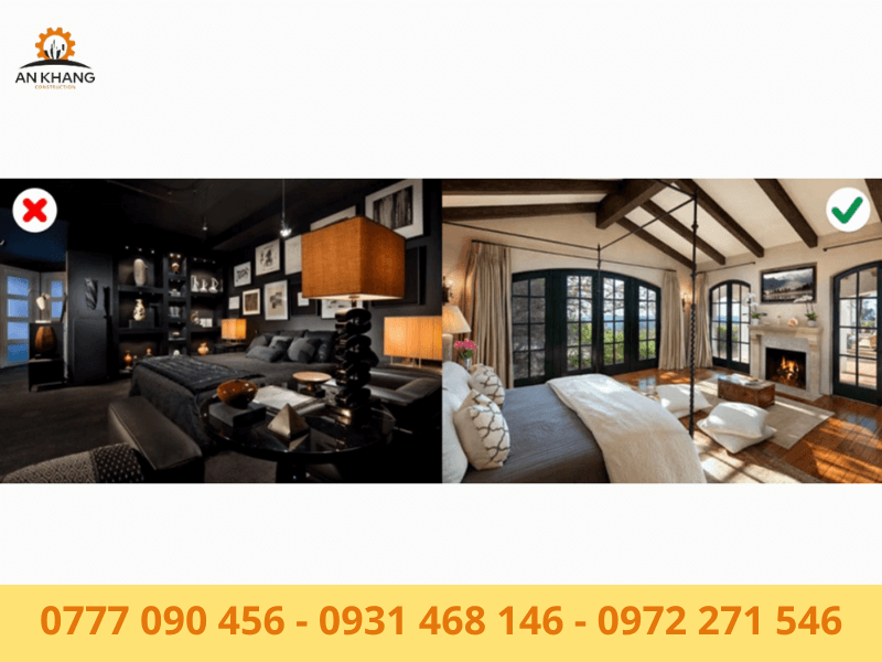 Tránh dùng màu quá tối hoặc quá nóng