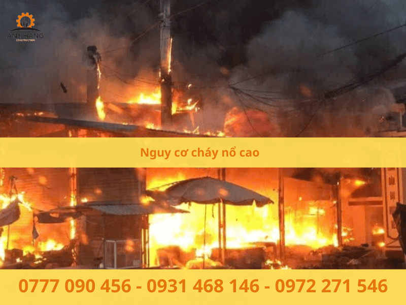 Nguy cơ cháy nổ cao