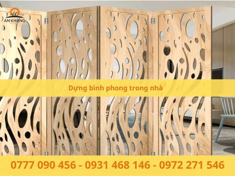 Dựng bình phong trong nhà