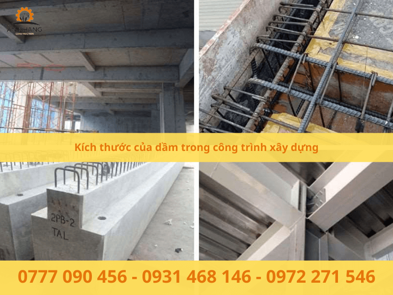 Kích thước của dầm trong công trình xây dựng
