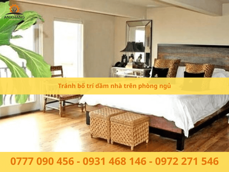 Tránh bố trí dầm nhà trên phòng ngủ