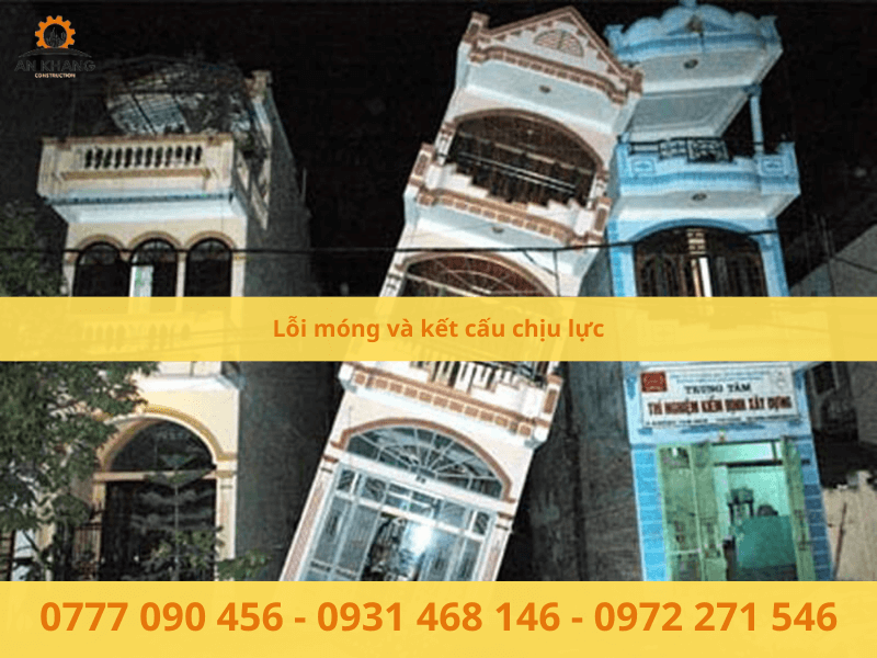 Lỗi móng và kết cấu chịu lực