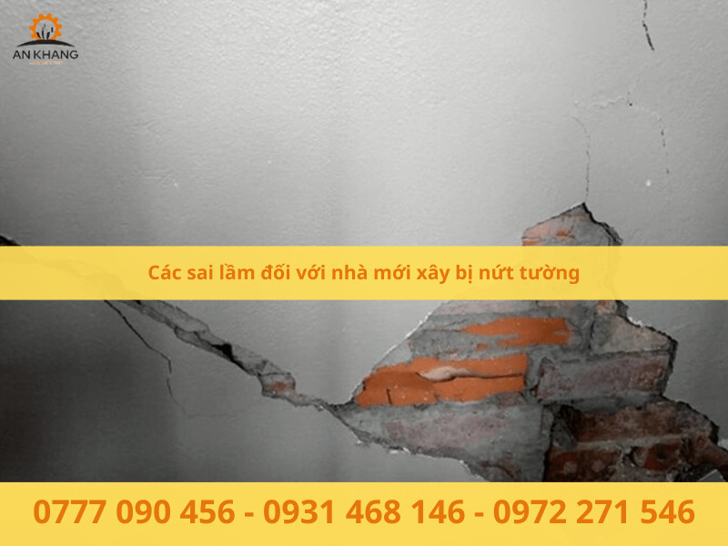 Các sai lầm đối với nhà mới xây bị nứt tường
