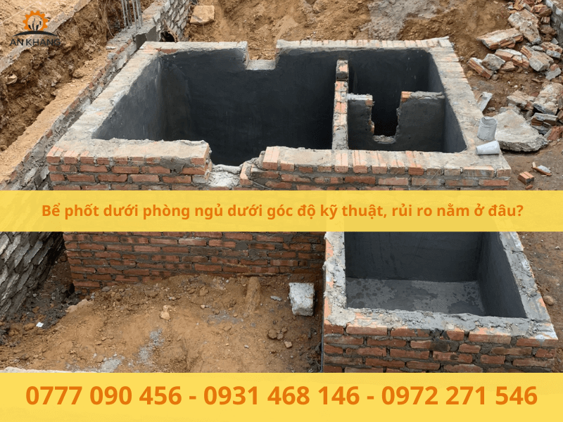 Rủi ro kỹ thuật khi đặt bể phốt dưới phòng ngủ