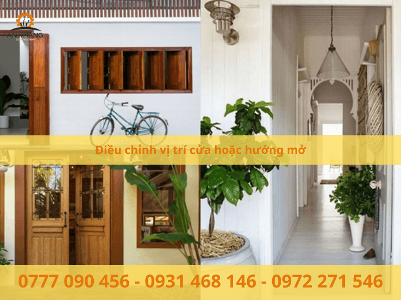 Điều chỉnh vị trí cửa hoặc hướng mở