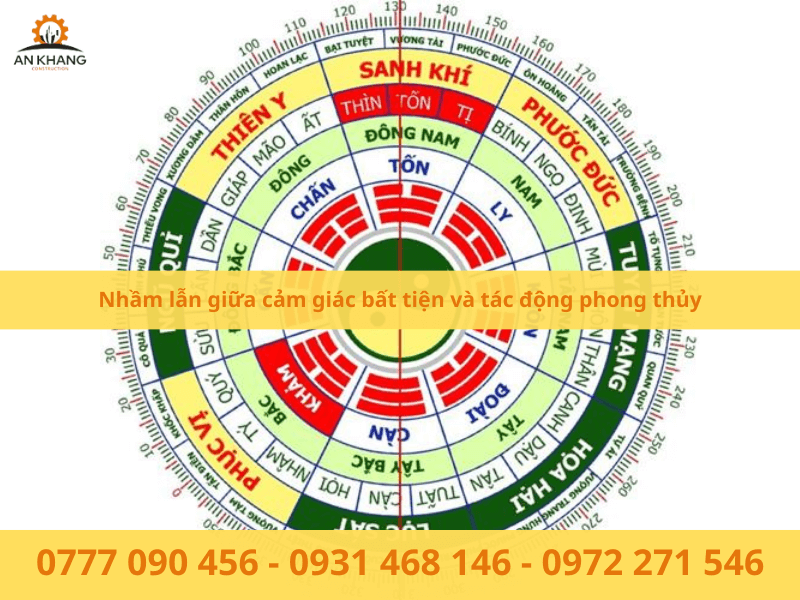 Nhầm lẫn giữa cảm giác bất tiện và tác động phong thủy