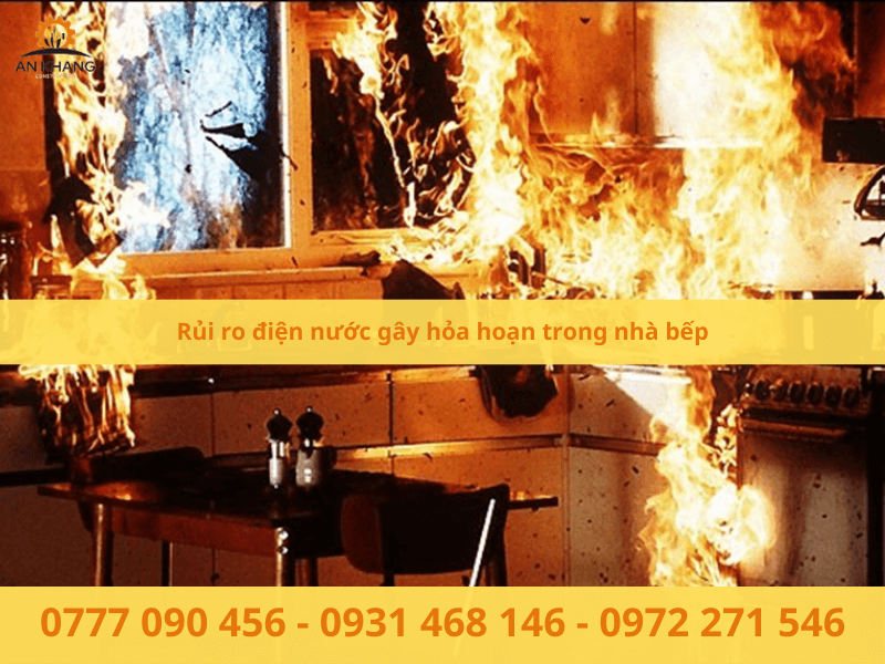 Rủi ro điện nước gây hỏa hoạn trong nhà bếp