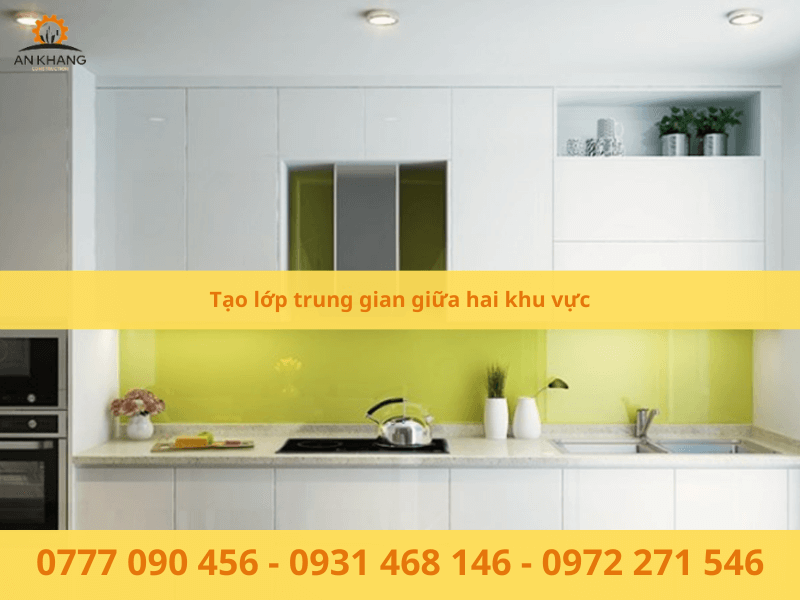 Tạo lớp trung gian giữa hai khu vực